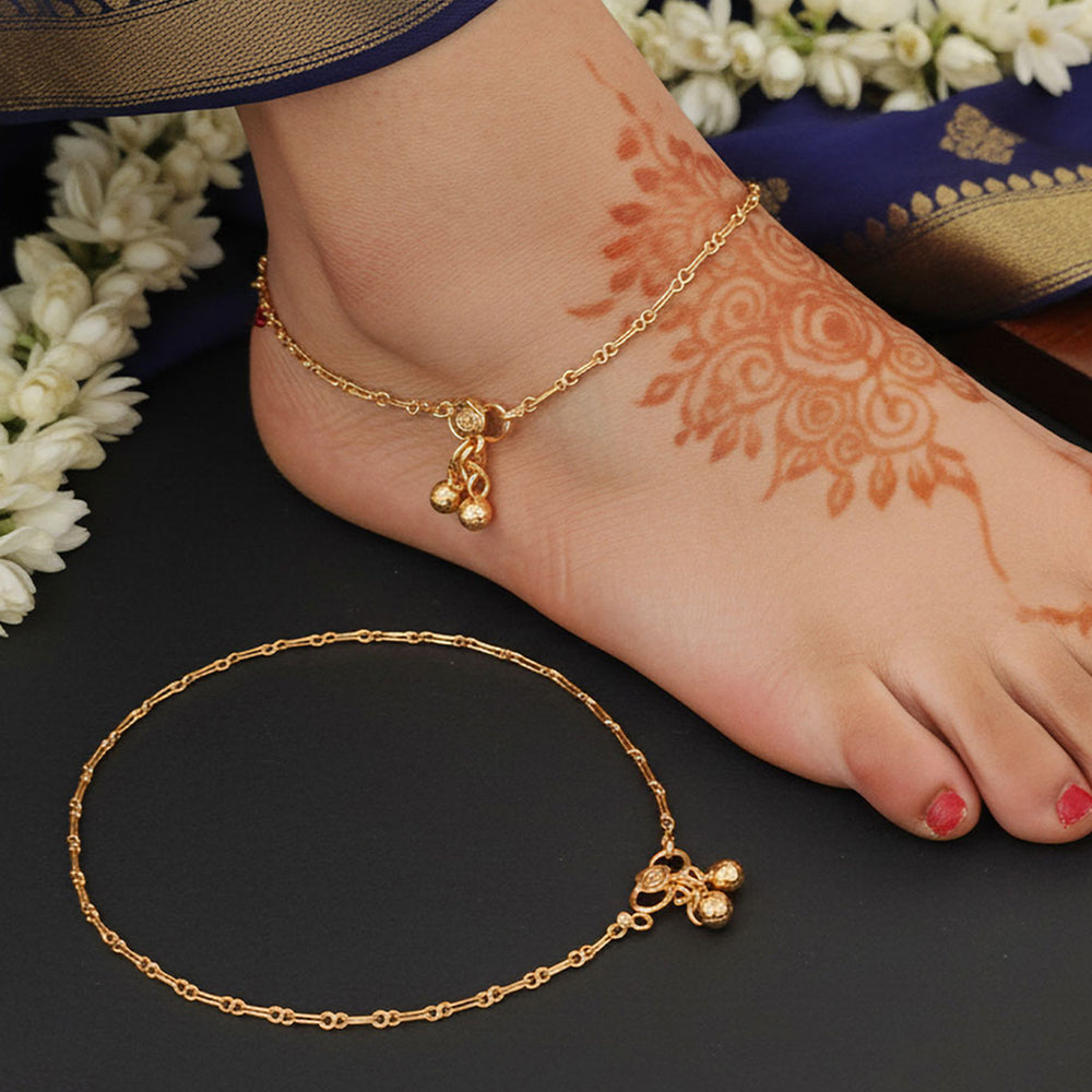 JS Fashion Designer High Gold Polish Fancy Style Payal for Women & Girls | Grocsy