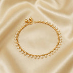 JS Fashion High Gold Fancy Pearl Anklet for Women & Girls | Grocsy