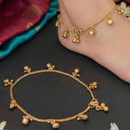 JS Fashion Designer High Gold Polish Party Wear Anklet Set for Women & Girls | Grocsy