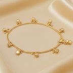 JS Fashion Designer High Gold Polish Party Wear Anklet Set for Women & Girls | Grocsy