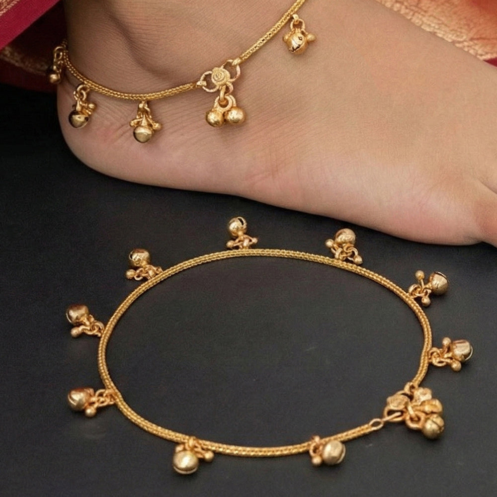 JS Fashion Traditional Ghungroo Dangler Bridal Payal Set for Women & Girls | Grocsy