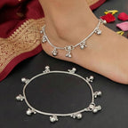 JS Fashion Ethnic Oxidized Chain Payal with Danglers for Women & Girls | Grocsy