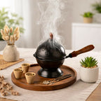 Not Available Metal Loban Dhoop Dani - Black Color | Grocsy