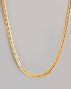 VOJ Gold-Polished Thick Flat Snake Chain | Grocsy