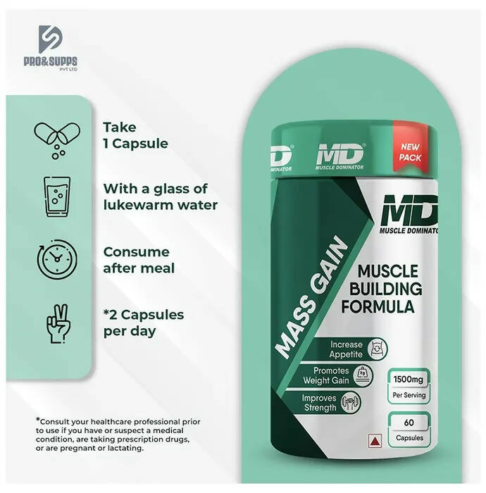 Muscle Dominator Mass Gain Capsules | Grocsy
