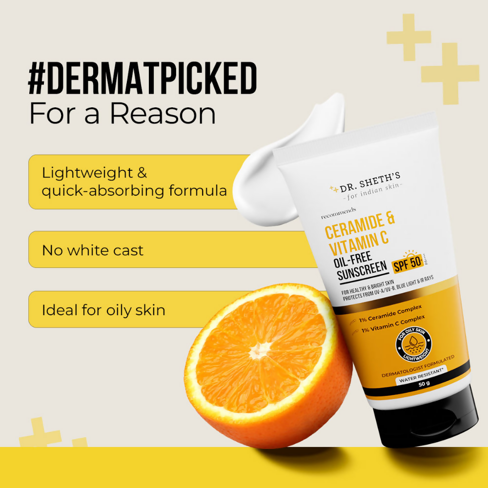 Dr. Sheth's Ceramide & Vitamin C Oil-Free Sunscreen | Grocsy