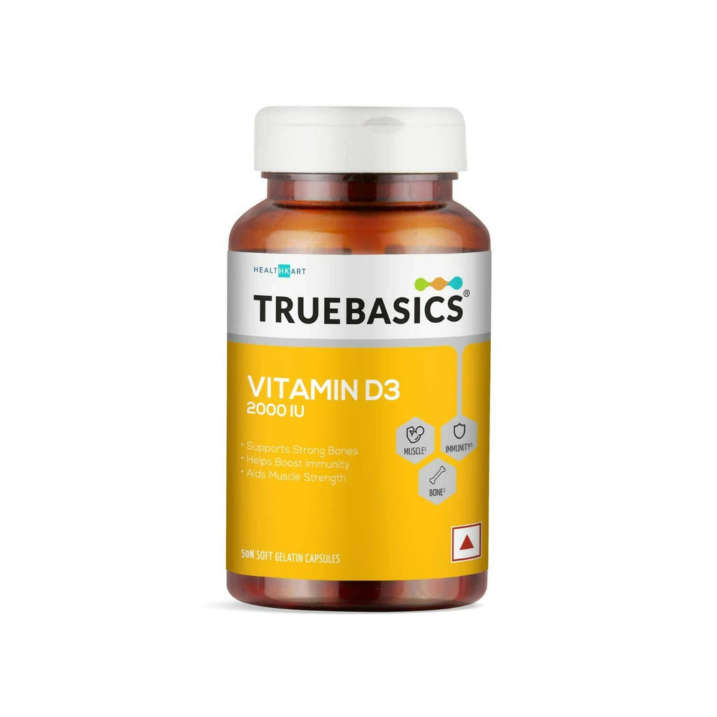 TrueBasics Vitamin D3 2000 IU Capsules | Grocsy