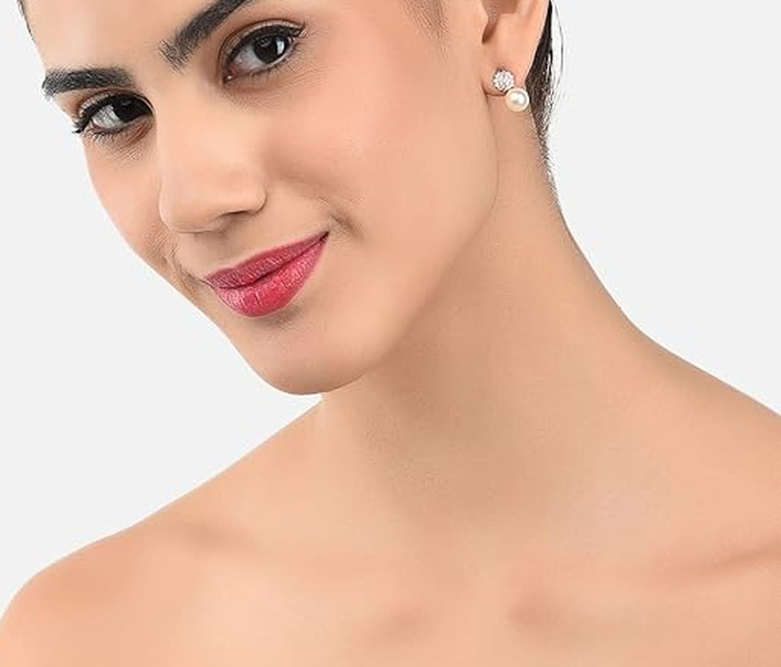 Jewel City Elegant Pearl Stud Earrings Set for Women & Girls | Classic Everyday & Party Wear Jewelry | Grocsy