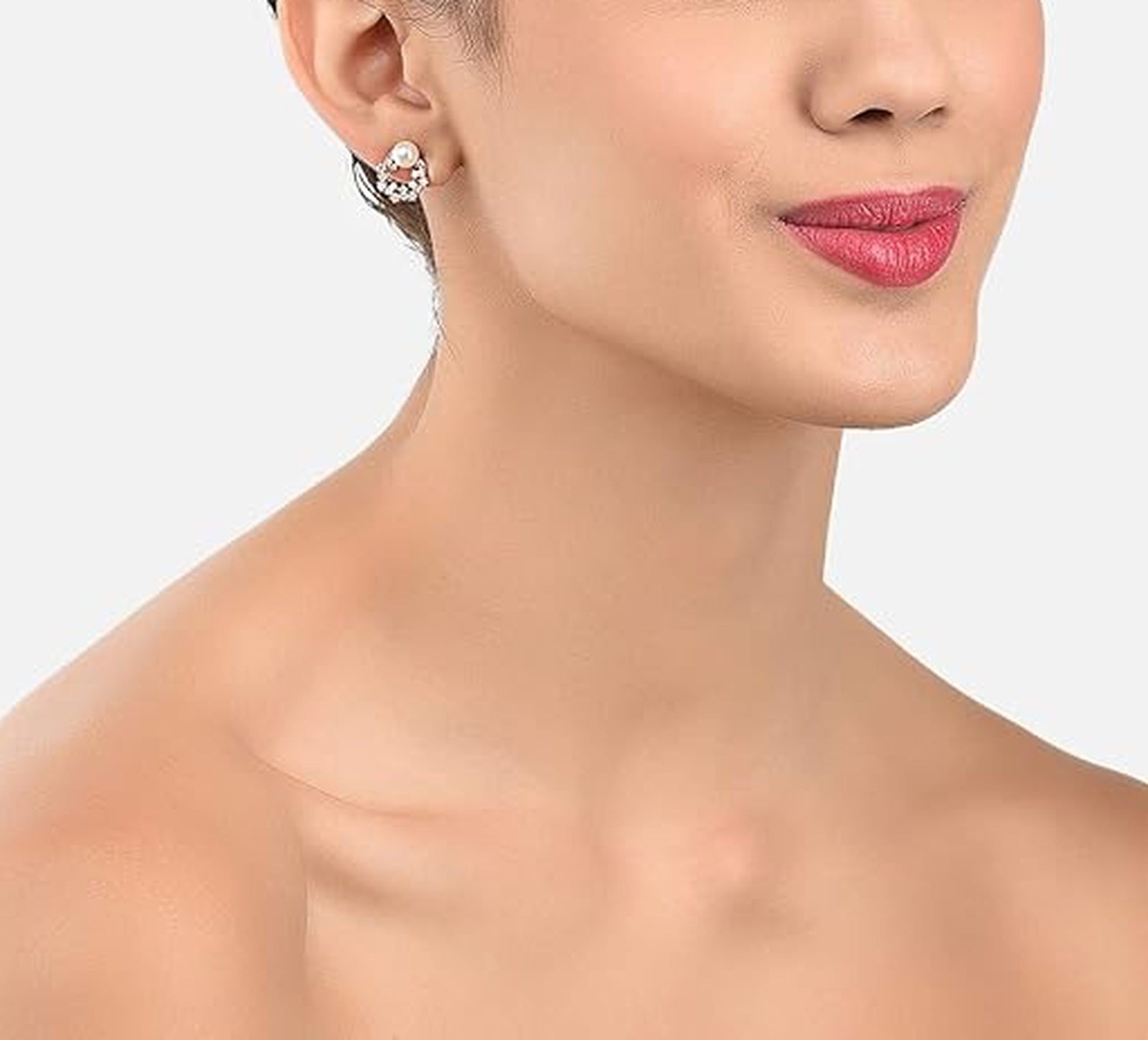 Jewel City Elegant Pearl Stud Earrings Set for Women & Girls | Classic Everyday & Party Wear Jewelry | Grocsy