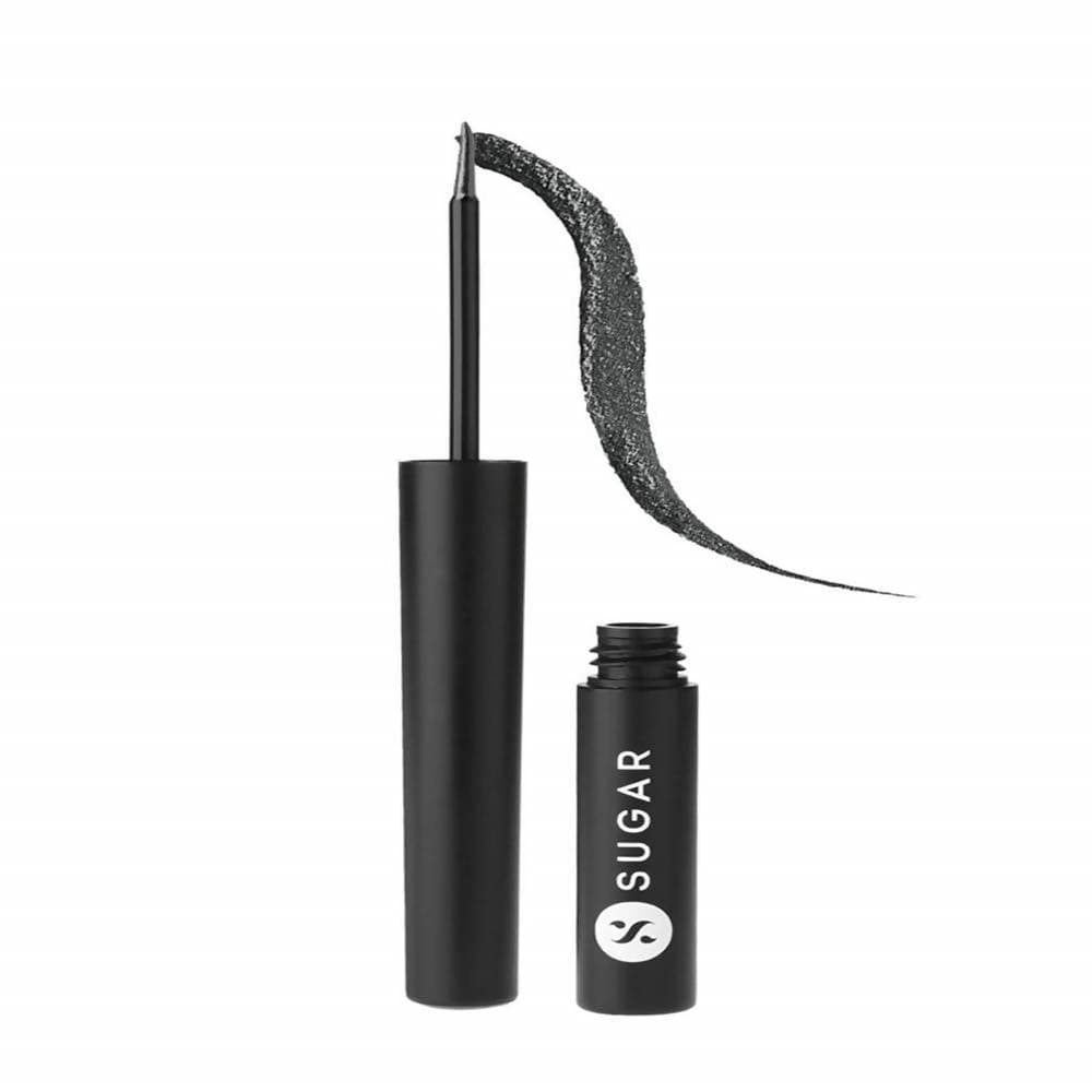 Sugar Eye Dared You So! Metallic Eyeliner - Black Mirror (Black with Silver micro glitter) | Grocsy