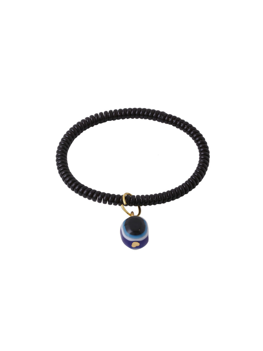 NVR Set of 2 Black Evil Eye Bracelet for Men's & Women