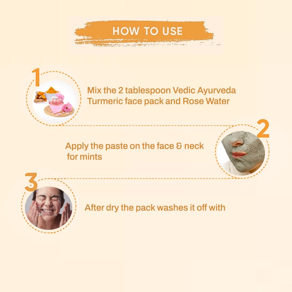 VedicAyurveda Turmeric Face Pack Powder | Grocsy