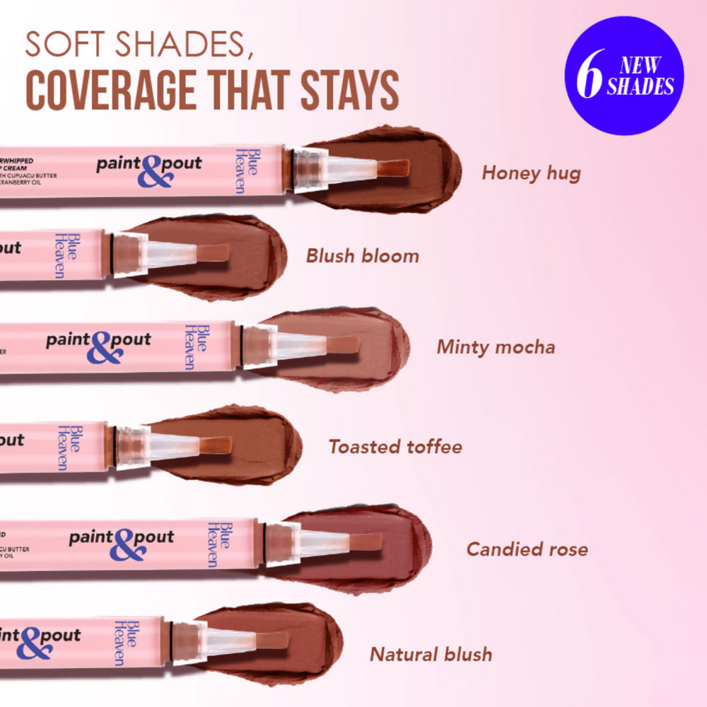 Blue Heaven Paint & Pout Airwhipped Lip Cream - Minty Mocha 10 | Grocsy
