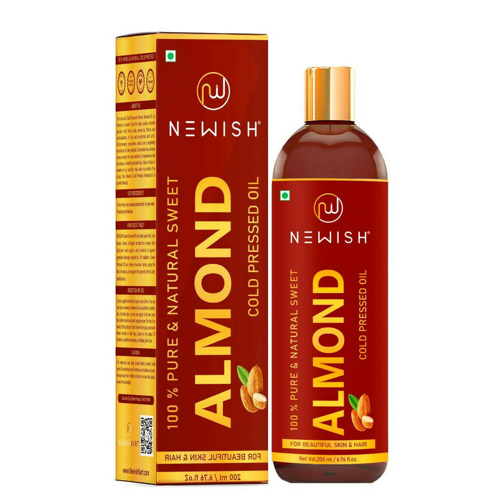 Newish Pure & Natural Sweet Almond Oil for Hair & Skin | Grocsy