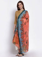 Myshka Women's Traditional Multi Cotton Silk Printed Casual Dupatta | Grocsy