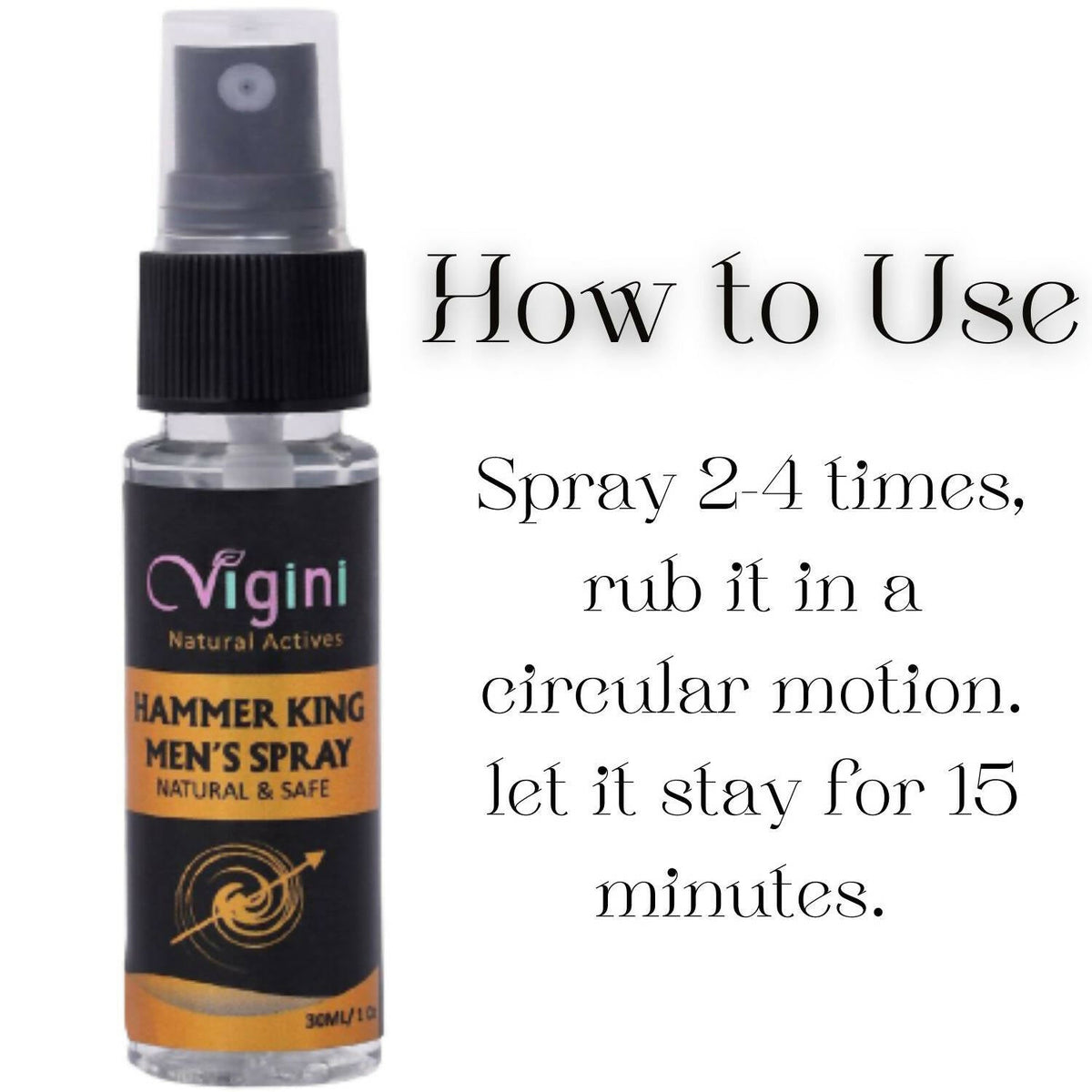 Vigini Natural Hammer King CFC Delay Spray Increase Time for Men | Grocsy