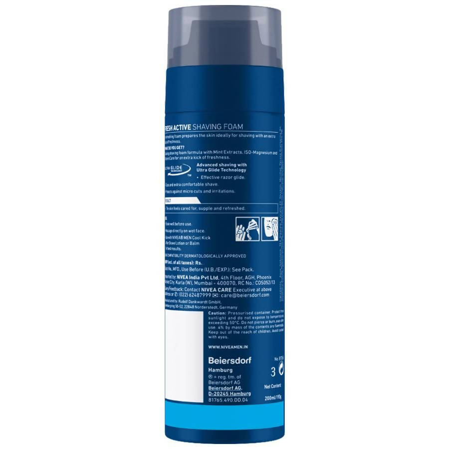 Nivea Men Fresh Active Shaving Foam | Grocsy