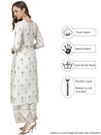 Ahalyaa Women's Traditional wear Kurta - Off White | Grocsy