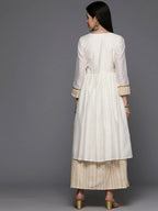 Ahalyaa Women's Traditional wear Ethnic Dress - Off White | Grocsy