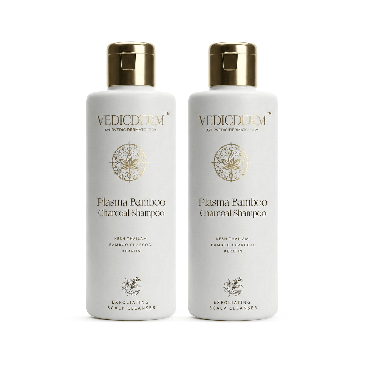 VedicDerm Plasma Bamboo Charcoal Shampoo for Psoriasis & Sensitive Scalp | Grocsy