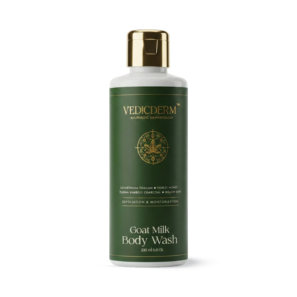 VedicDerm Goat Milk Hydrating Body Wash for Sensitive Skin | Grocsy