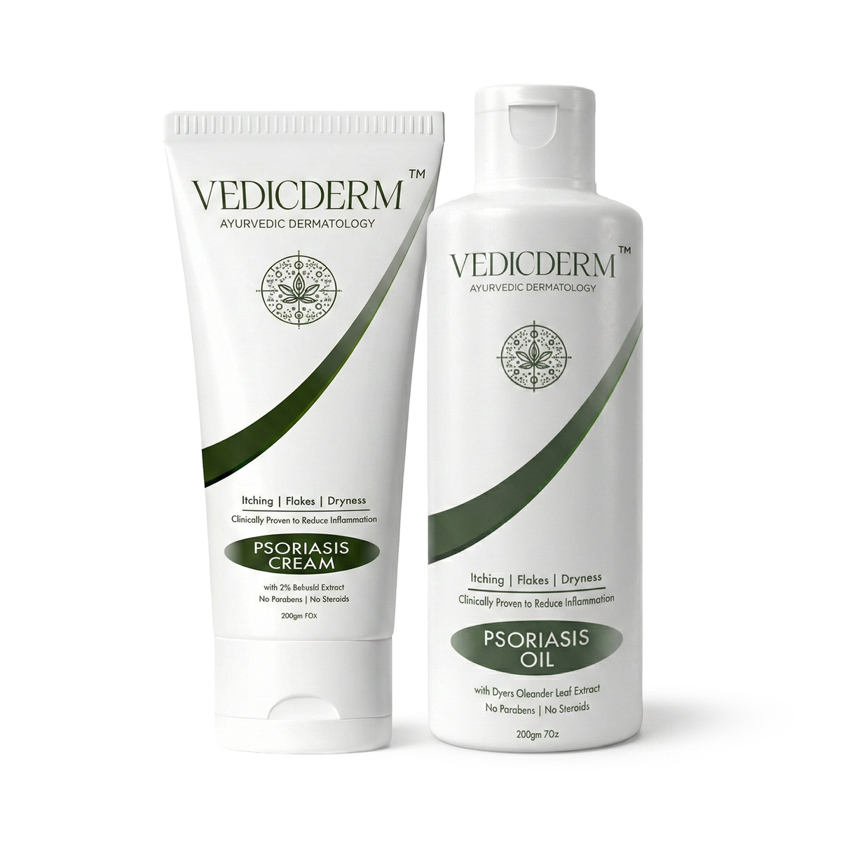 VedicDerm Sensitive Skin Bundle for Psoriasis, Eczema, Atopic Dermatitis | Grocsy