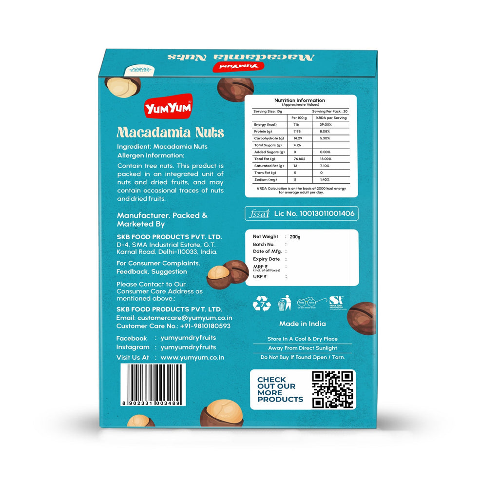 Yum Yum Premium Raw Macadamia Nuts Box | Grocsy