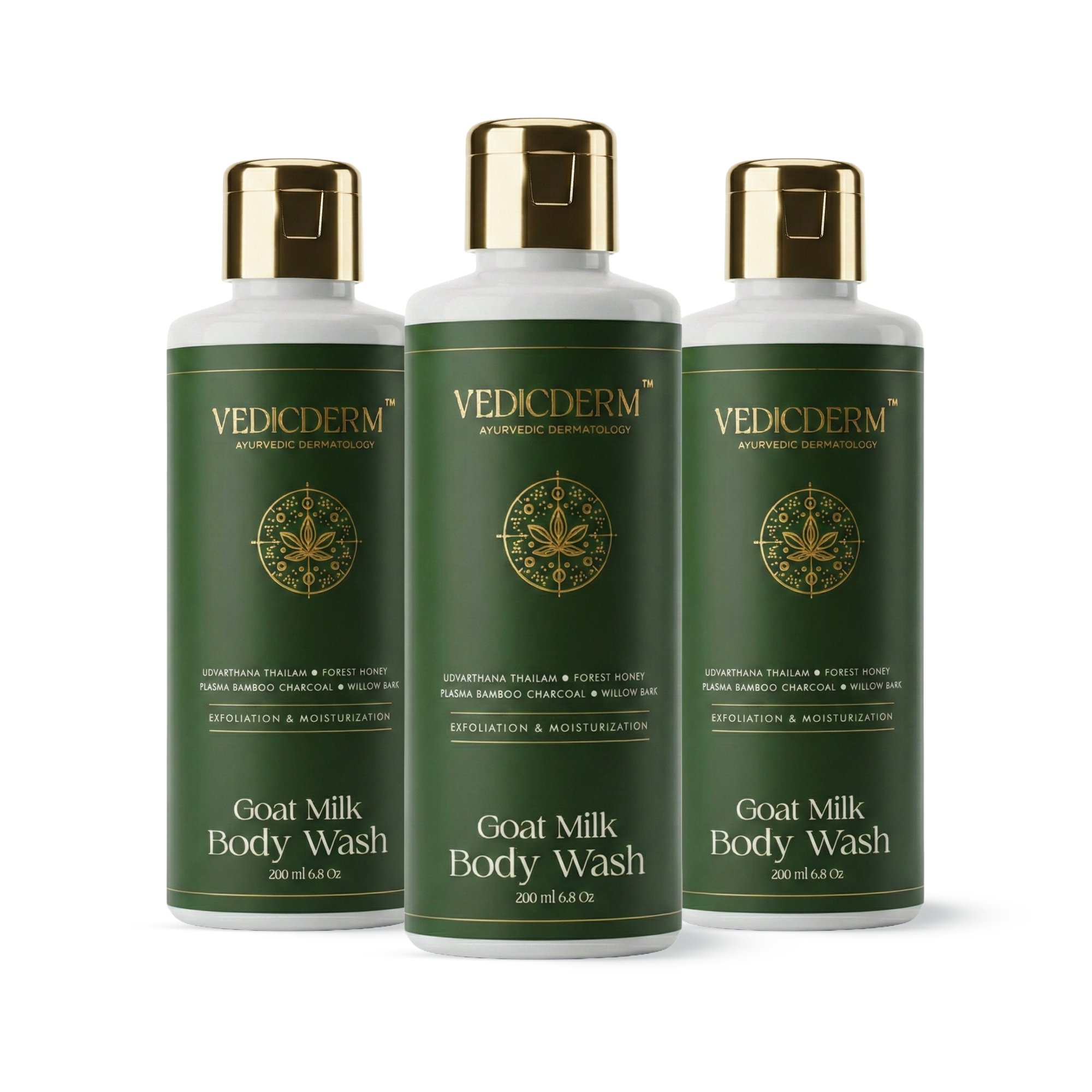 VedicDerm Goat Milk Hydrating Body Wash for Sensitive Skin | Grocsy