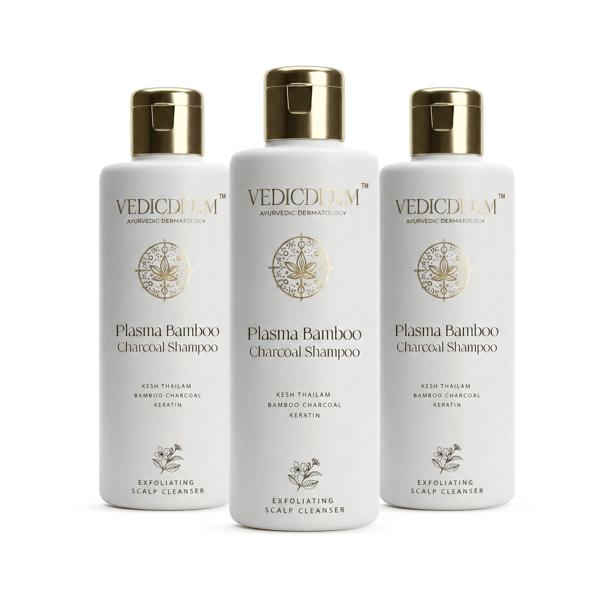 VedicDerm Plasma Bamboo Charcoal Shampoo for Psoriasis & Sensitive Scalp | Grocsy