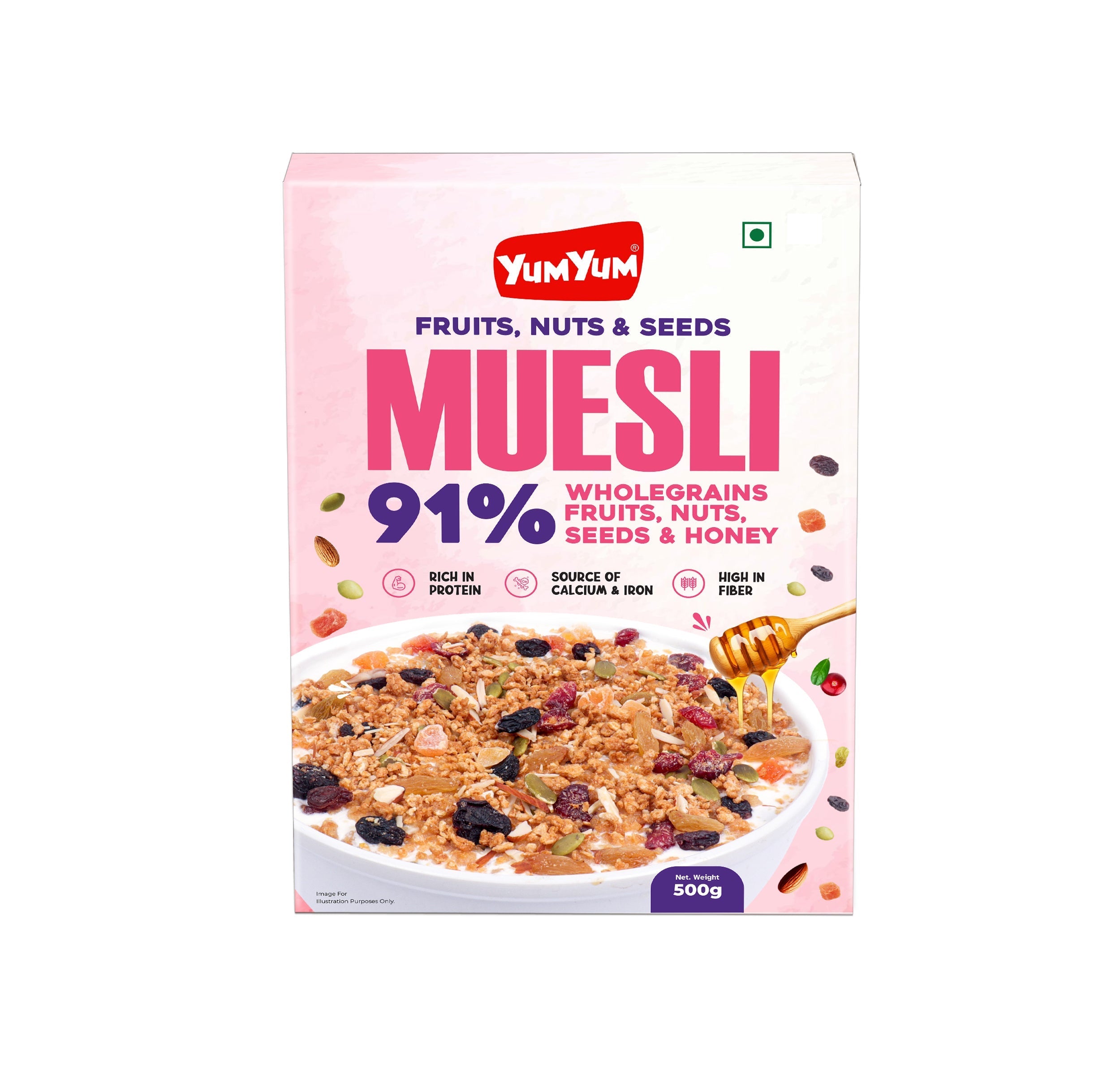 Yum Yum Fruits, Nuts & Seeds Honey Muesli Box | Grocsy