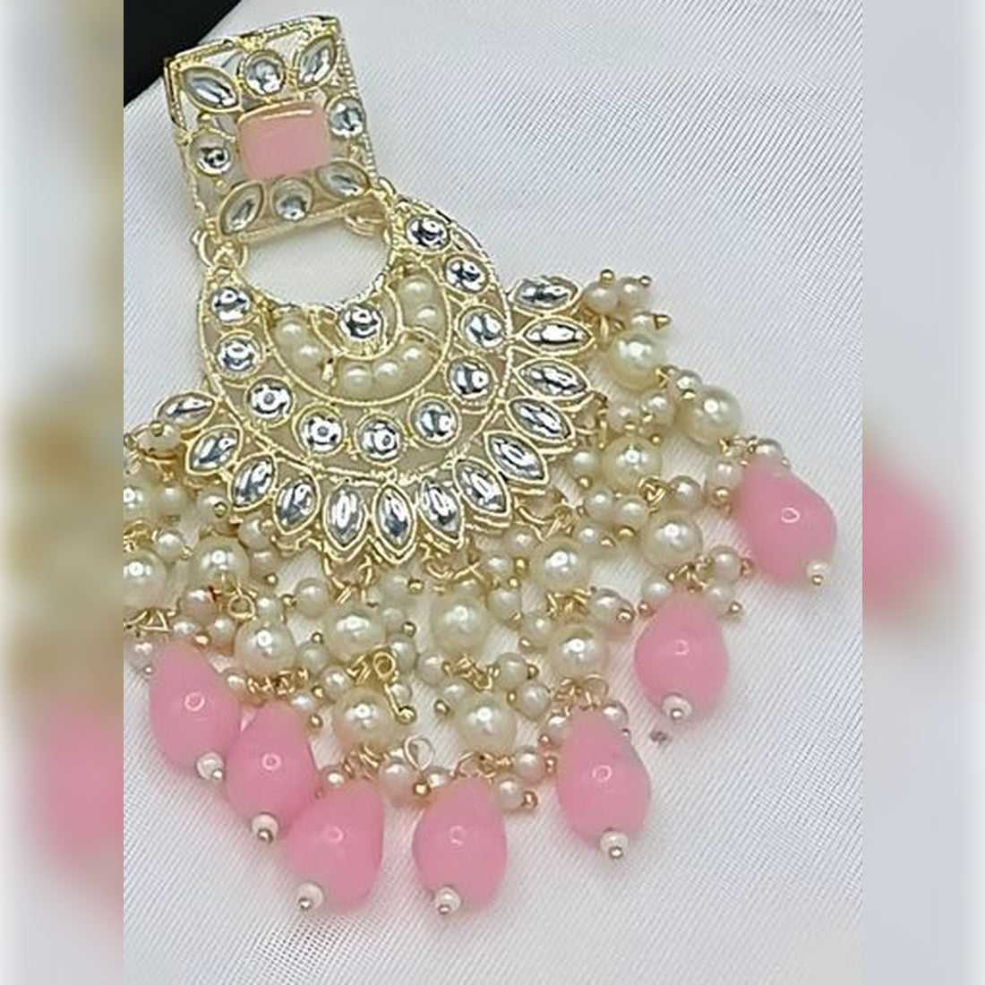 Jewel City Royal Pearl and Crystal Choker Set - Gold-Plated Wedding Jewelry with Earrings and Ring | Grocsy