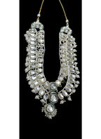Jewel City Royal Polki Kundan Necklace Set with White Accents - Vintage-Inspired Bridal Collection | Grocsy