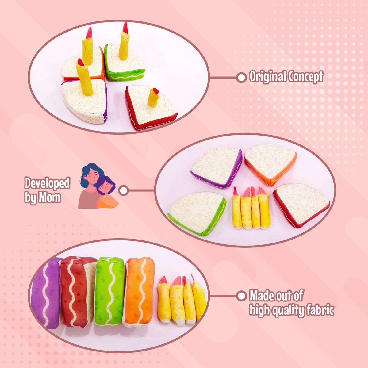 The Small Wonderland Pretend play Cake -Realistic kids kitchen /cooking toys | Grocsy