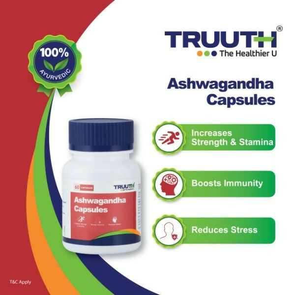 Truuth Ashwagandha 500mg Capsules | Grocsy