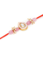 Designer kundan Rakhi - Ruby Raang | Grocsy