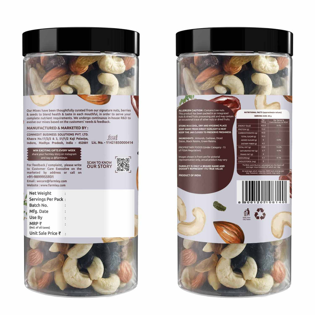Farmley Panchmeva - Dry Fruits Mix | Grocsy