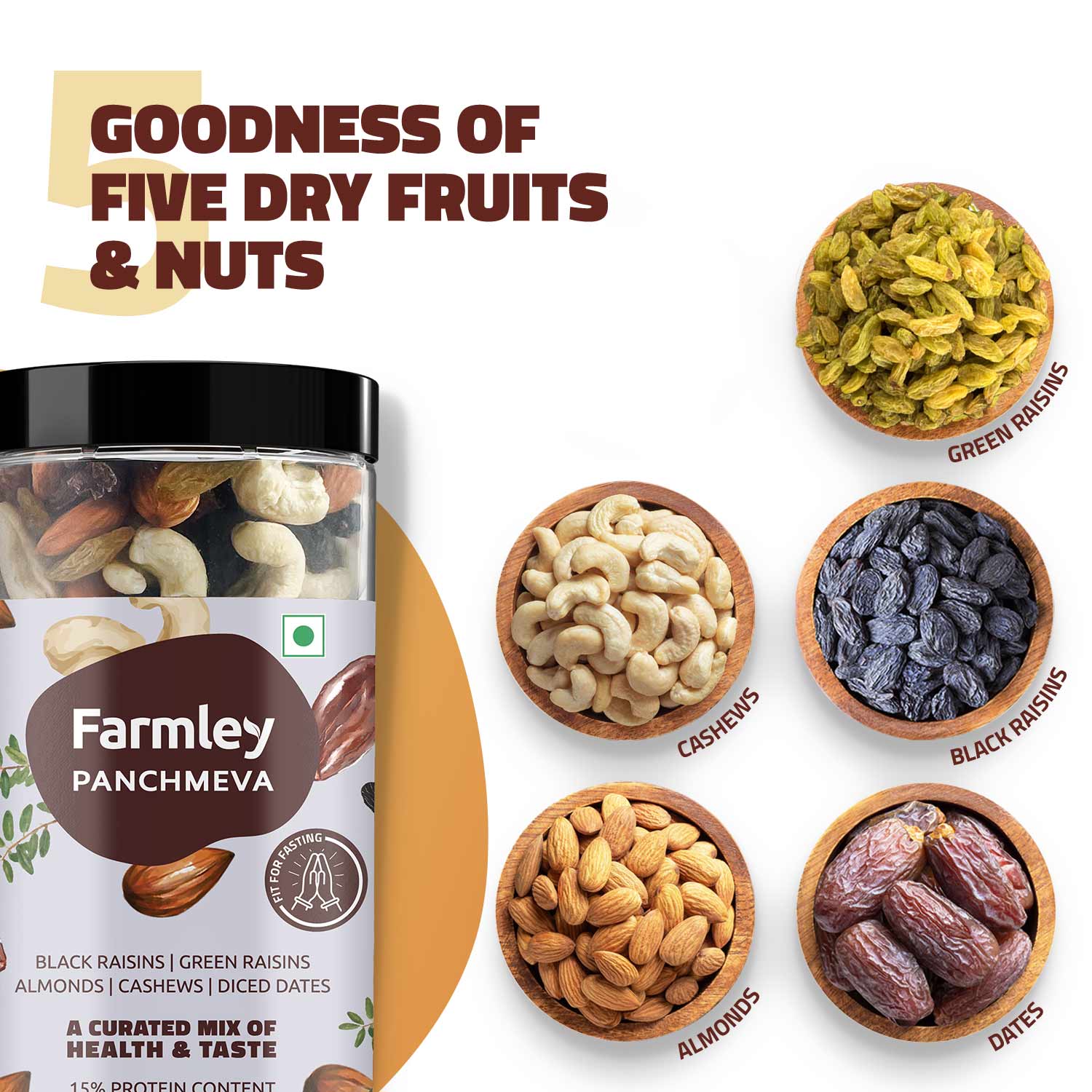 Farmley Panchmeva - Dry Fruits Mix | Grocsy