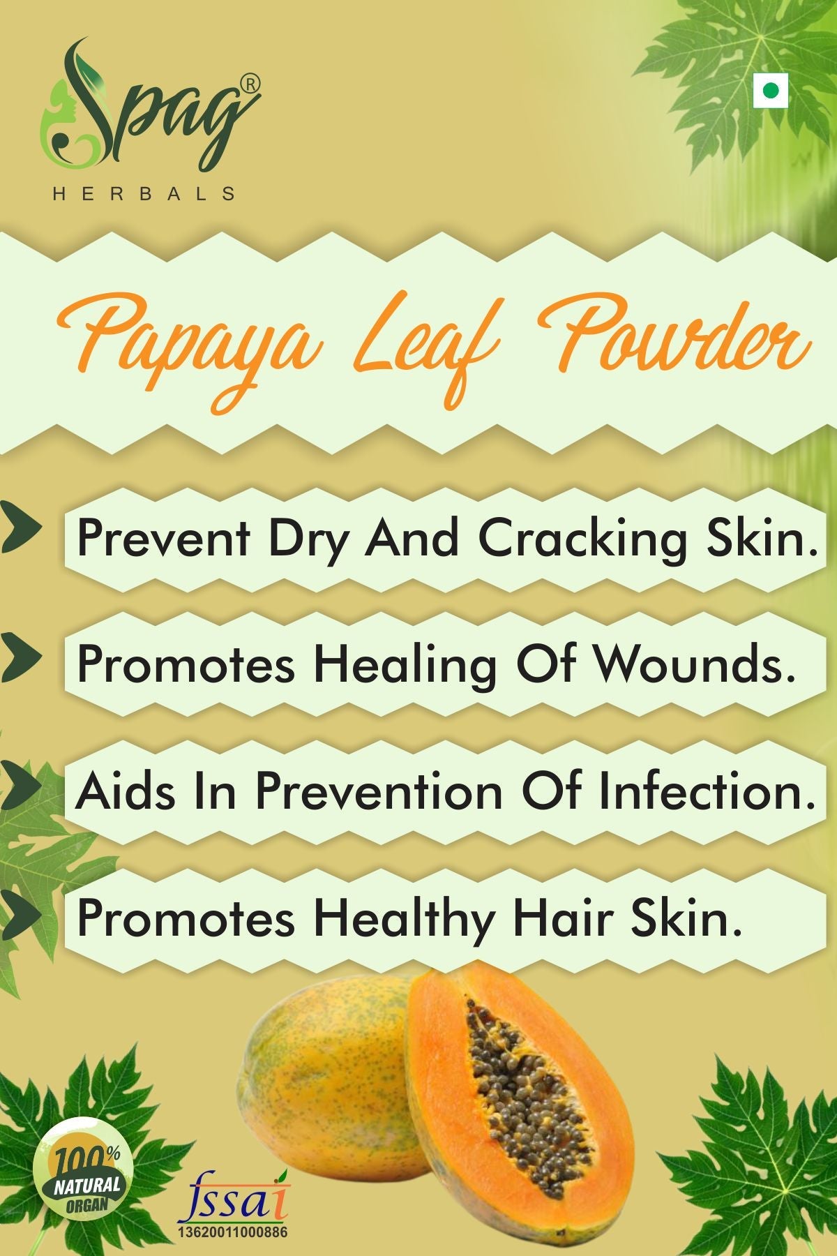 Spag Herbals Premium Papaya Powder | Grocsy
