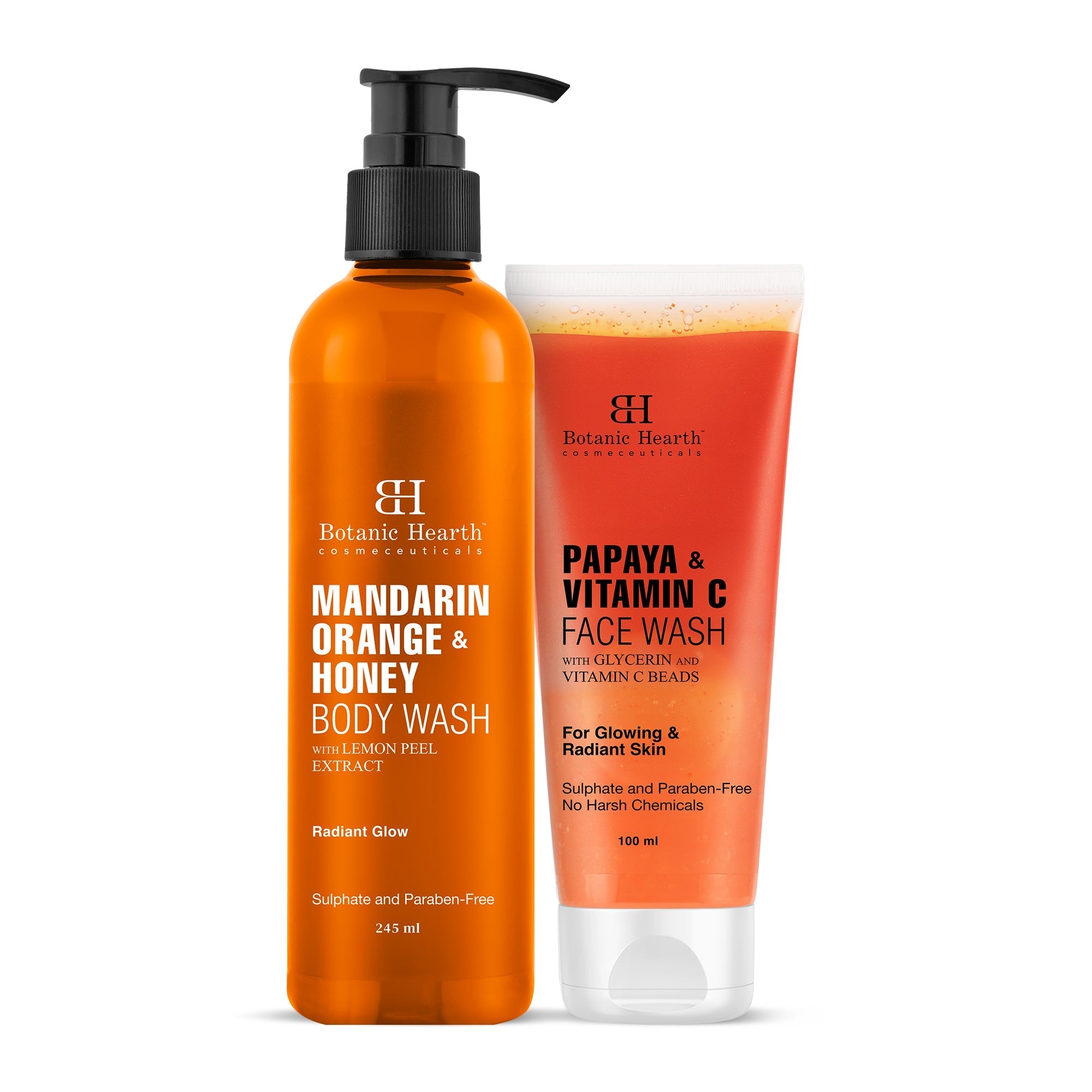 Botanic Hearth Orange Body Wash & Papaya Facewash | Grocsy