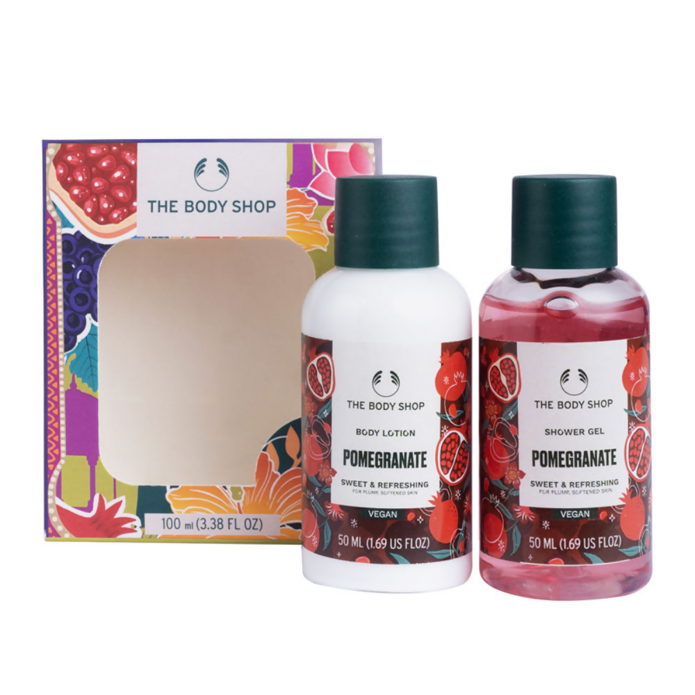 The Body Shop Pomegranate Shower Gel & Body Lotion Gift Set | Grocsy
