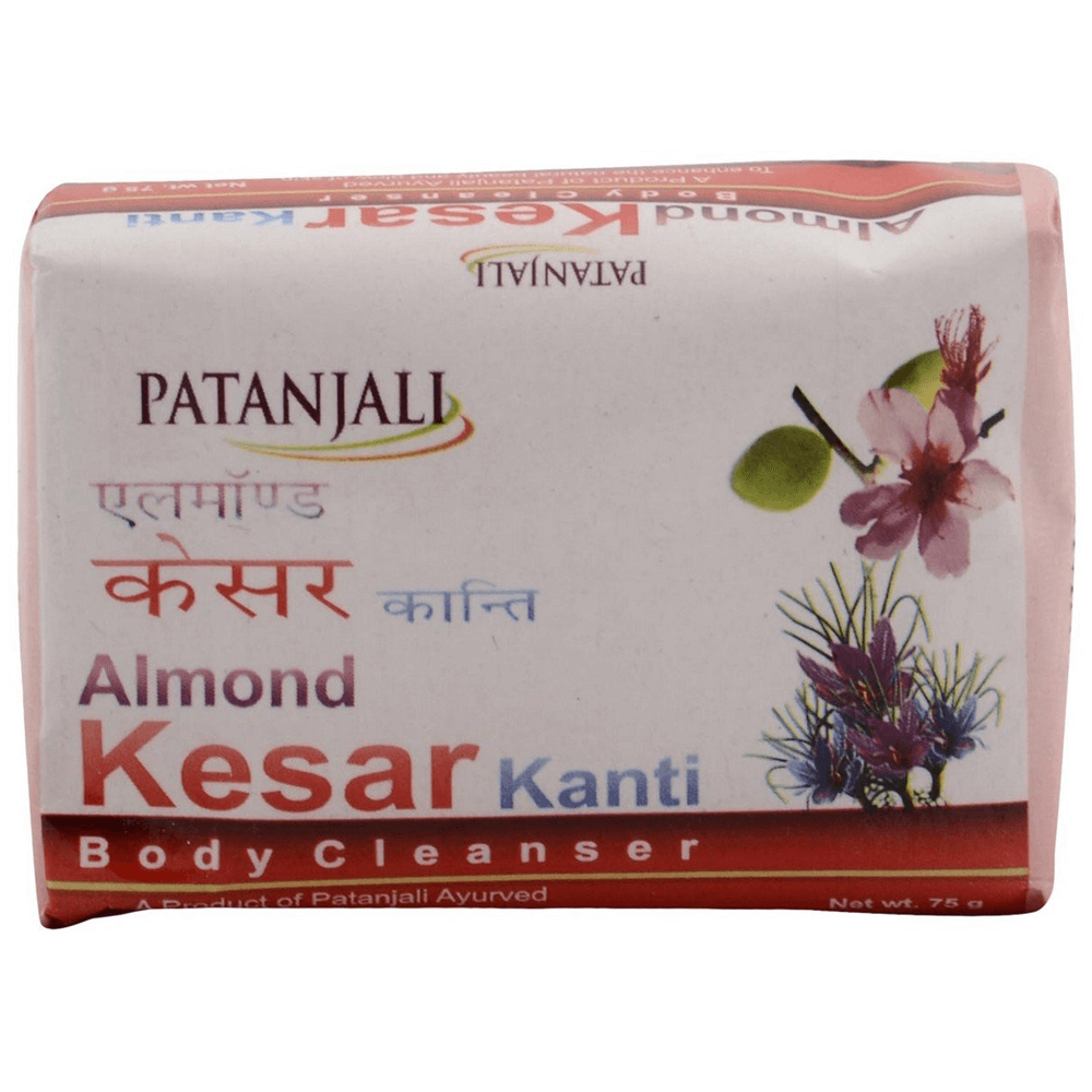 Patanjali Almond Kesar Kanti Body Cleanser Soap (75 gms) | Grocsy