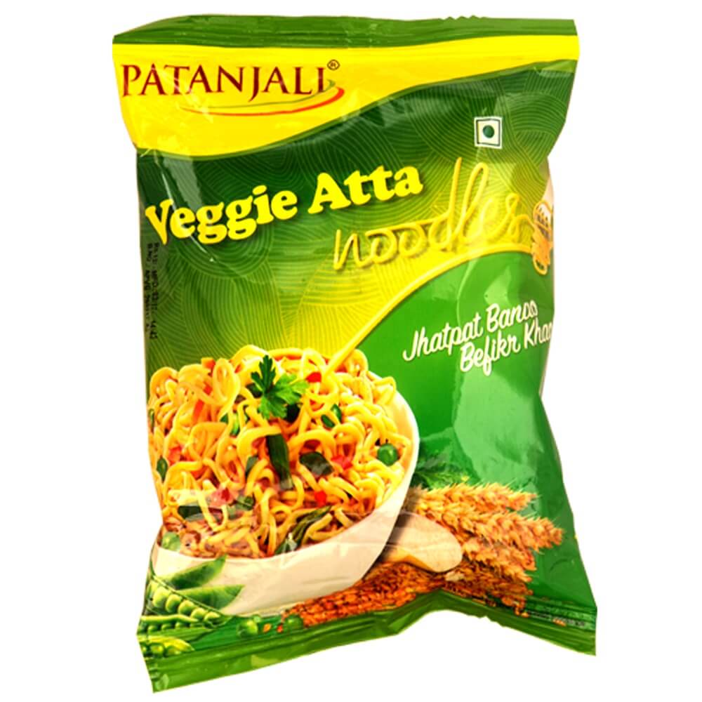 Patanjali Atta Noodles Veggie (Pack of 10) | Grocsy