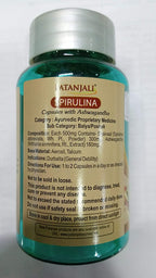 Patanjali Spirulina Capsules with Ashwagandha | Grocsy