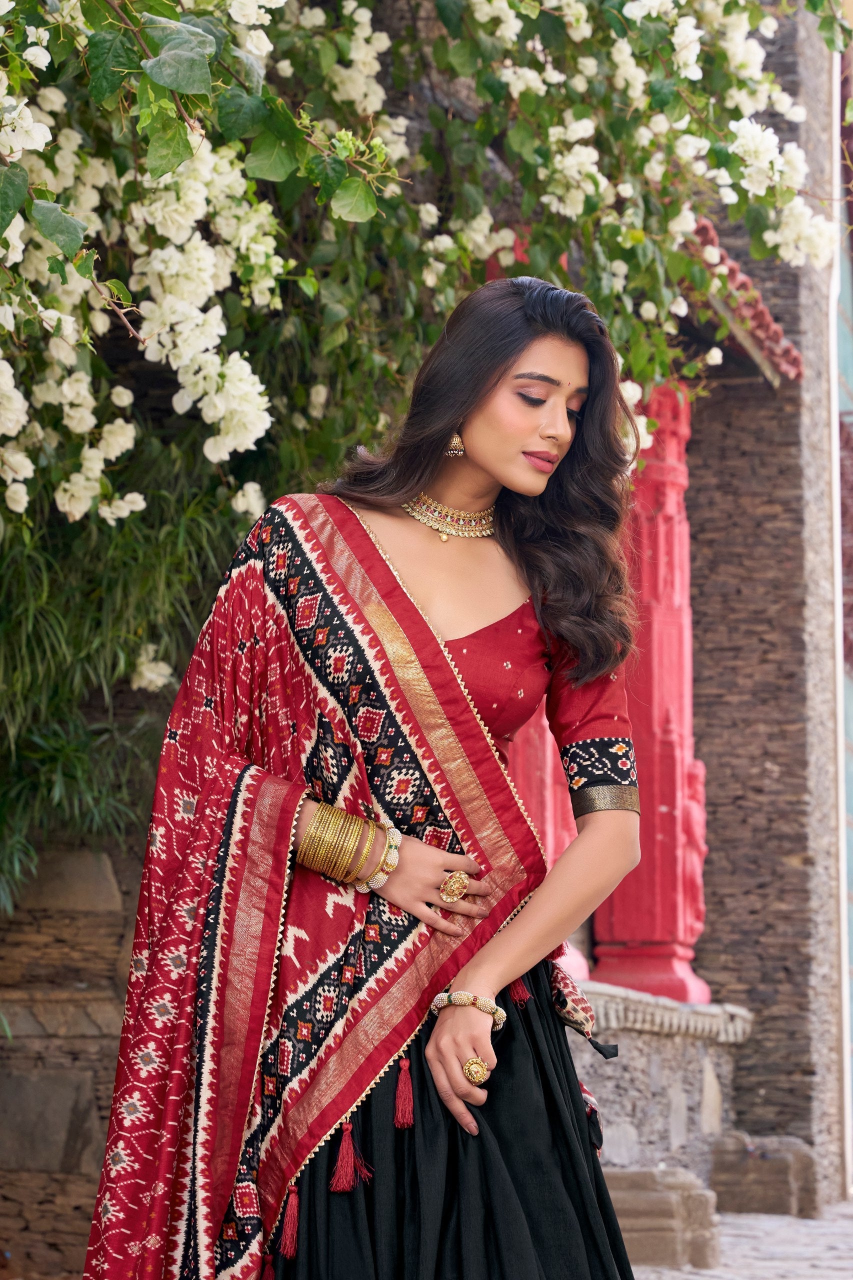 Lehenga Mart Designer Wedding Lehenga Choli For Women - Maroon | Grocsy