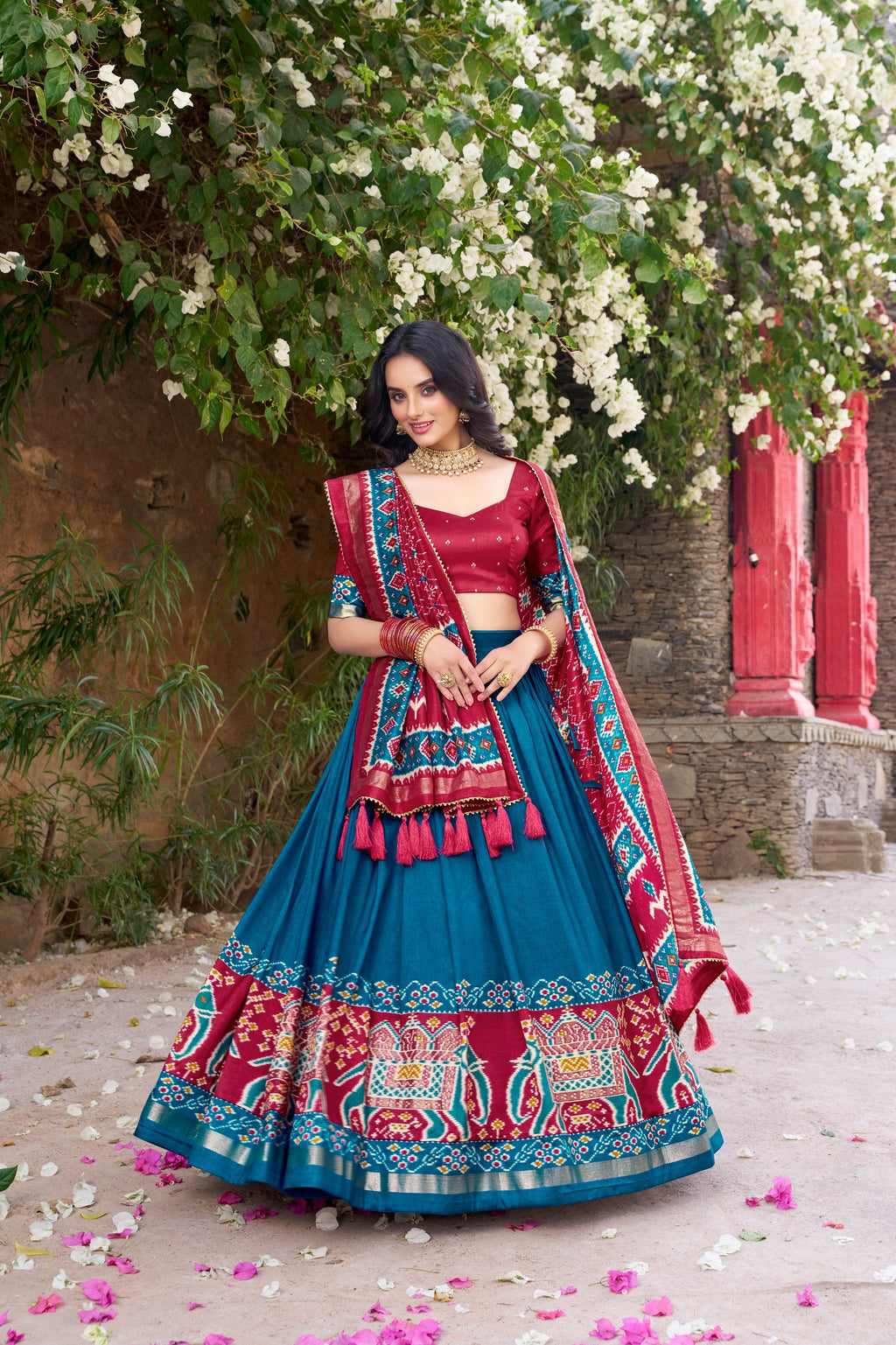 Lehenga Mart Designer Wedding Lehenga Choli For Women - Red | Grocsy