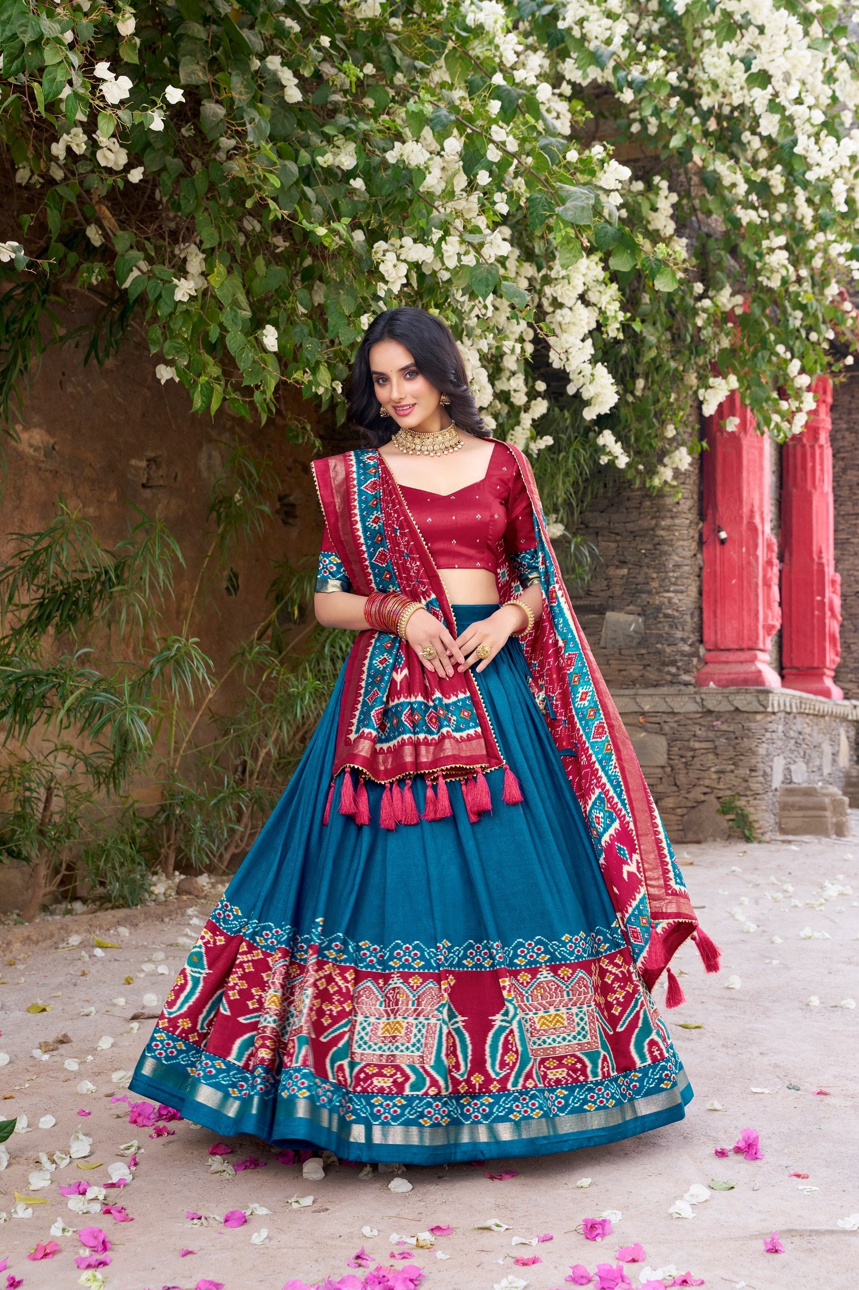 Lehenga Mart Designer Wedding Lehenga Choli For Women - Red | Grocsy