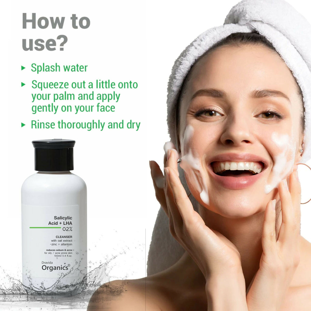 Dravida Organics 2% Salicylic Acid Face wash | Grocsy