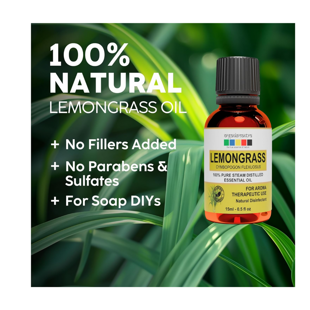 Organix Mantra Lemongrass Essential Oil for Skin | Grocsy