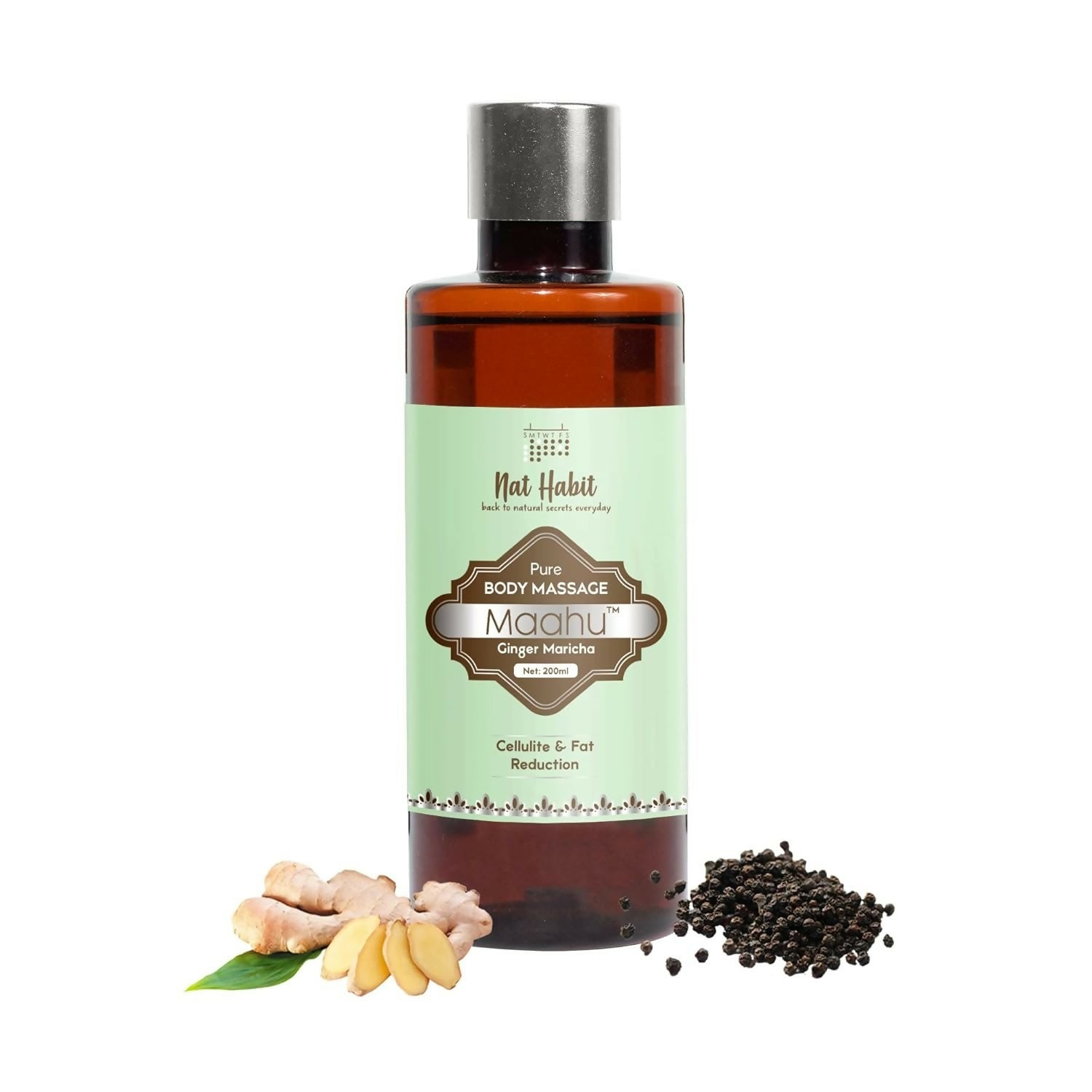 Nat Habit Pure Ginger Maricha Maahu, Ayurvedic Body Massage Oil | Grocsy