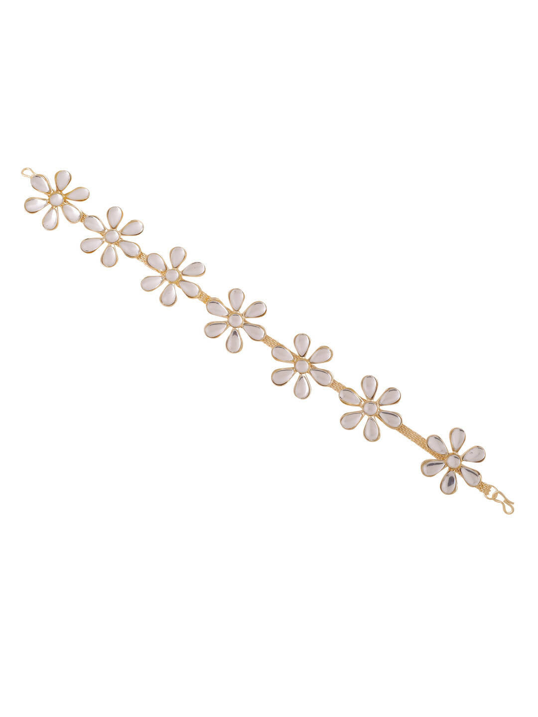 NVR Women's Gold-Polished Traditional Trending Matha Patti | Grocsy